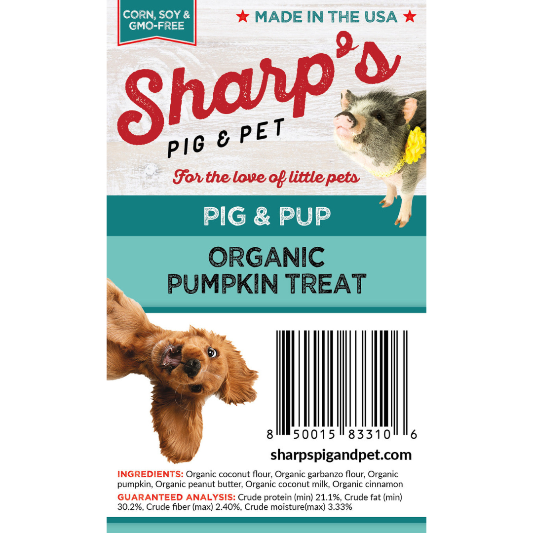 CLOSEOUT! Sharp's Organic Pig & Pup Pumpkin Treats