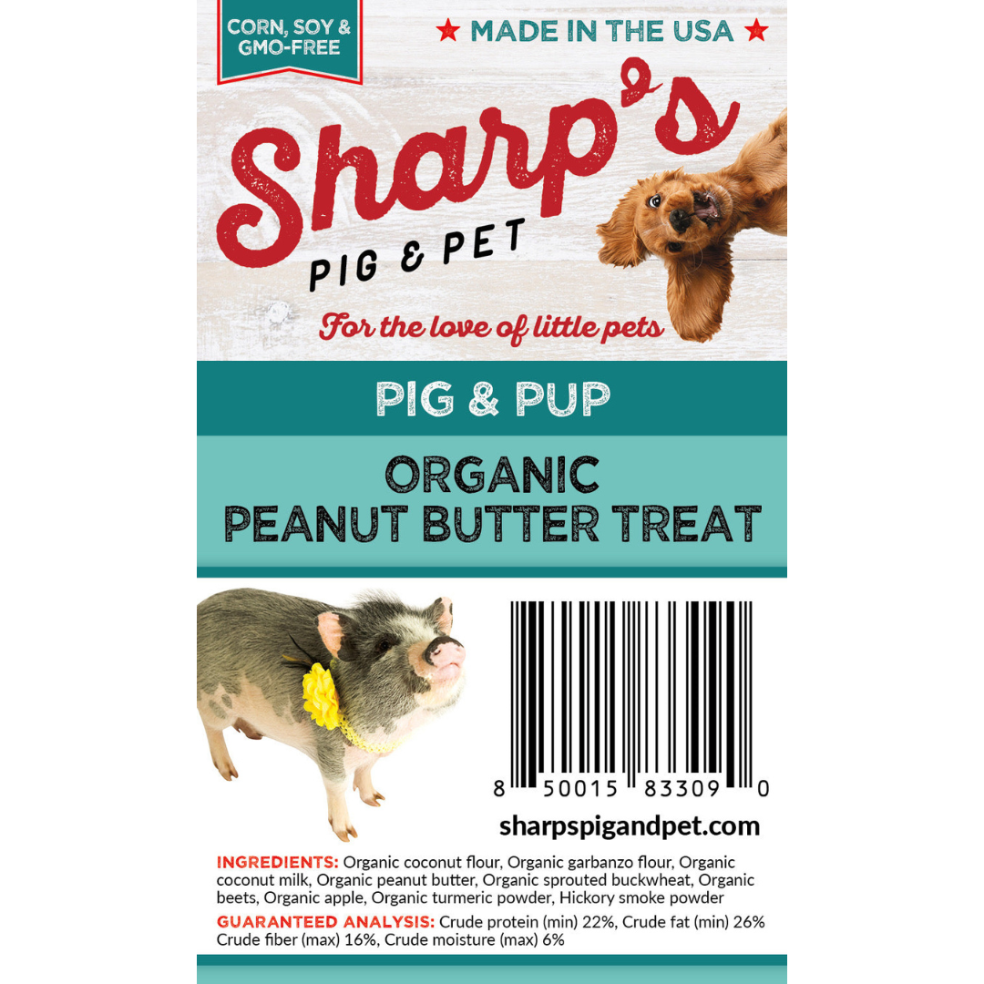 CLOSEOUT! Sharp's Pig & Pup Organic Peanut Butter Treats