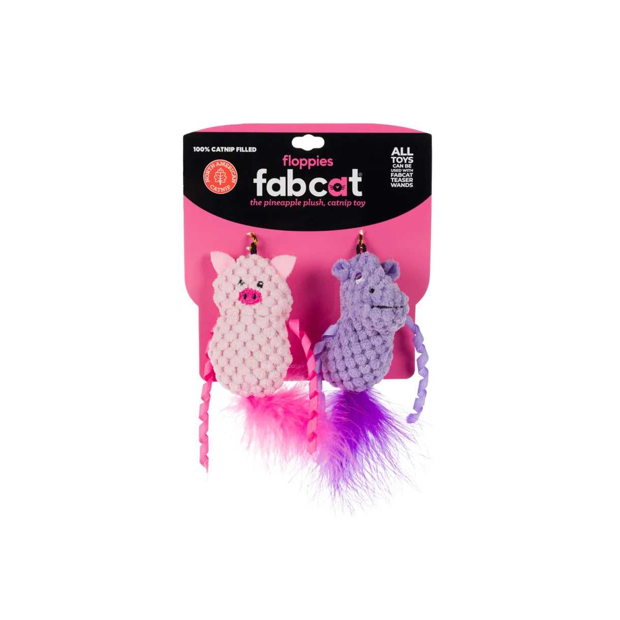FabCat Floppy Hippo & Pig Toy