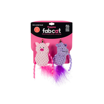 FabCat Floppy Hippo & Pig Toy