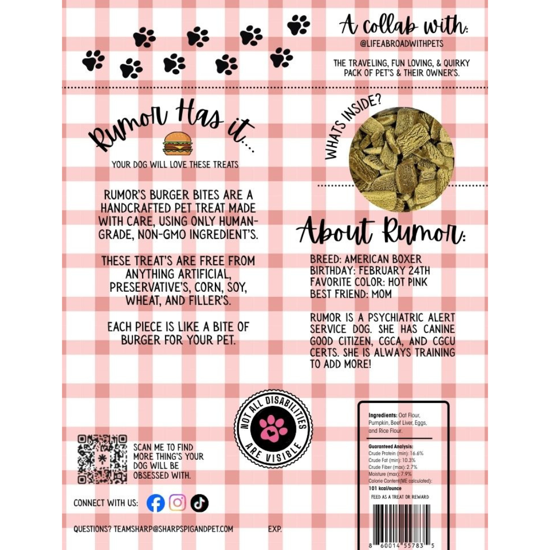 Rumor Has It! Burger Bites Treats