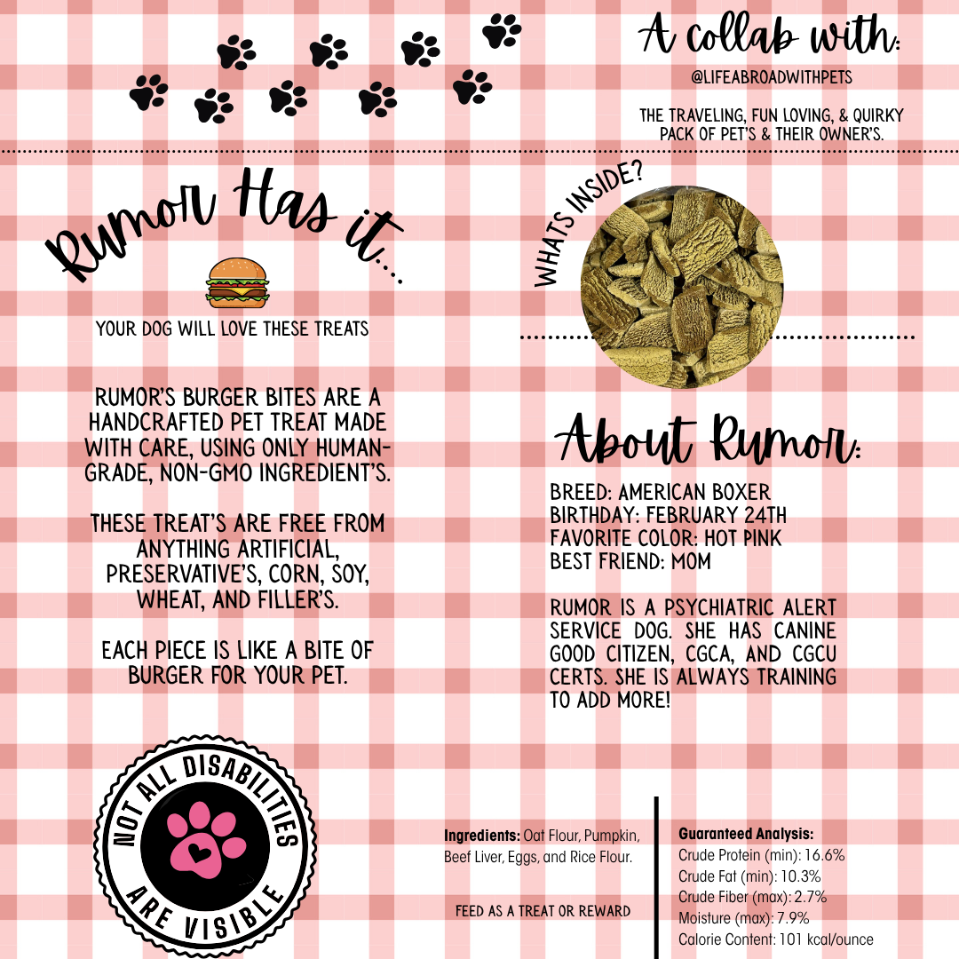 Rumor Has It! Burger Bites Treats