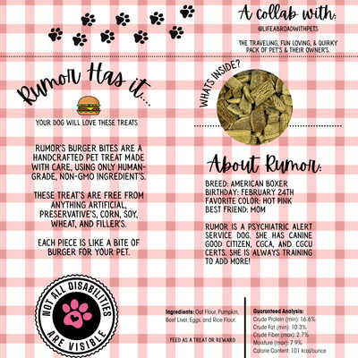 Rumor Has It! Burger Bites Treats